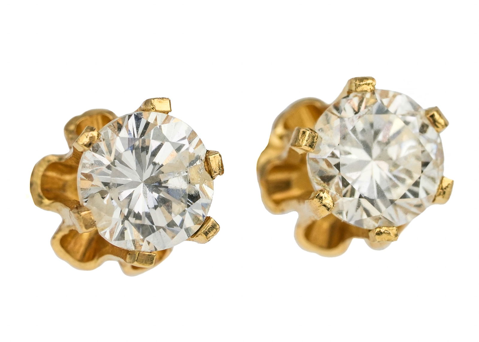 Pair of 1 CT Diamond Stud Earrings (1 of 4)