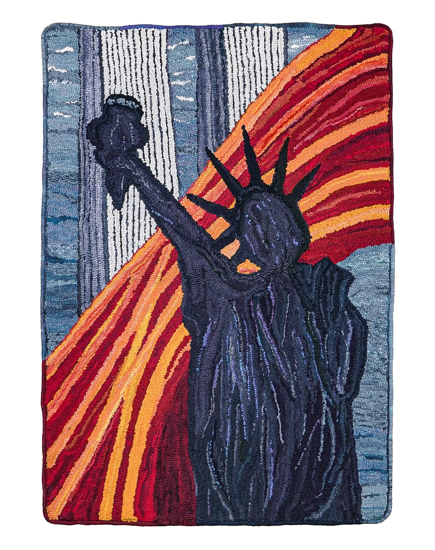 Yasuko Leahy, Plainfield, VT Hooked Rug (1 of 3)