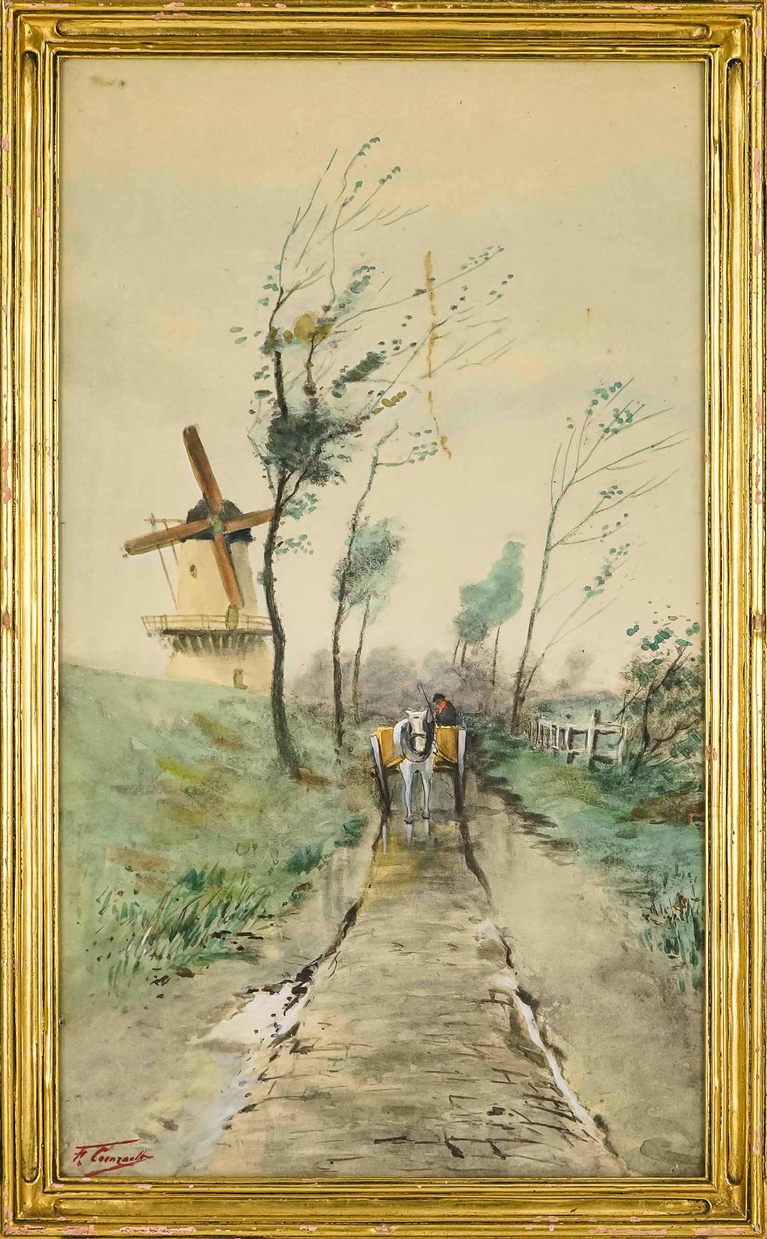 Ferdinand Coenraets (BE 1860-1939) Country Lane (1 of 6)