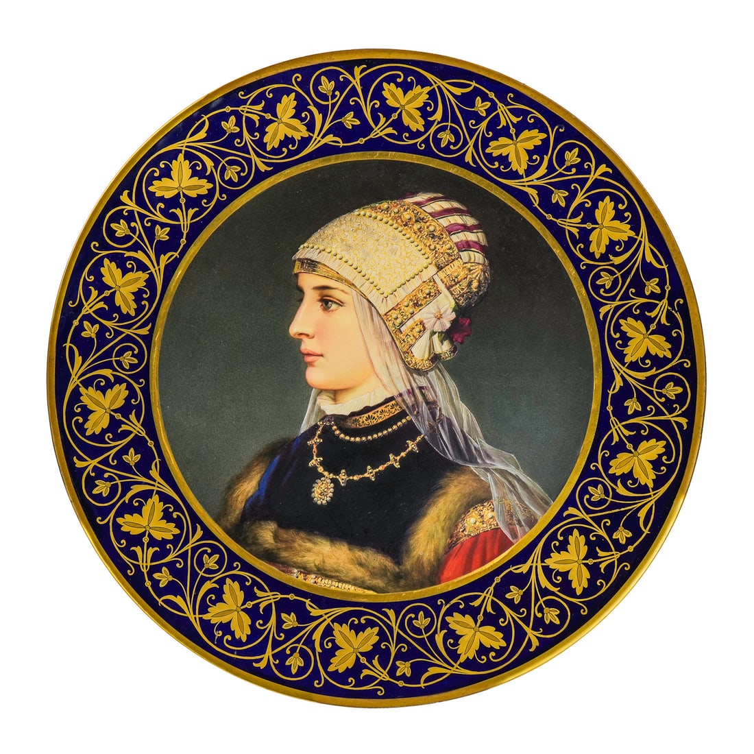 Schutz Celli Hand Painted Female Portrait Plaque (1 of 5)