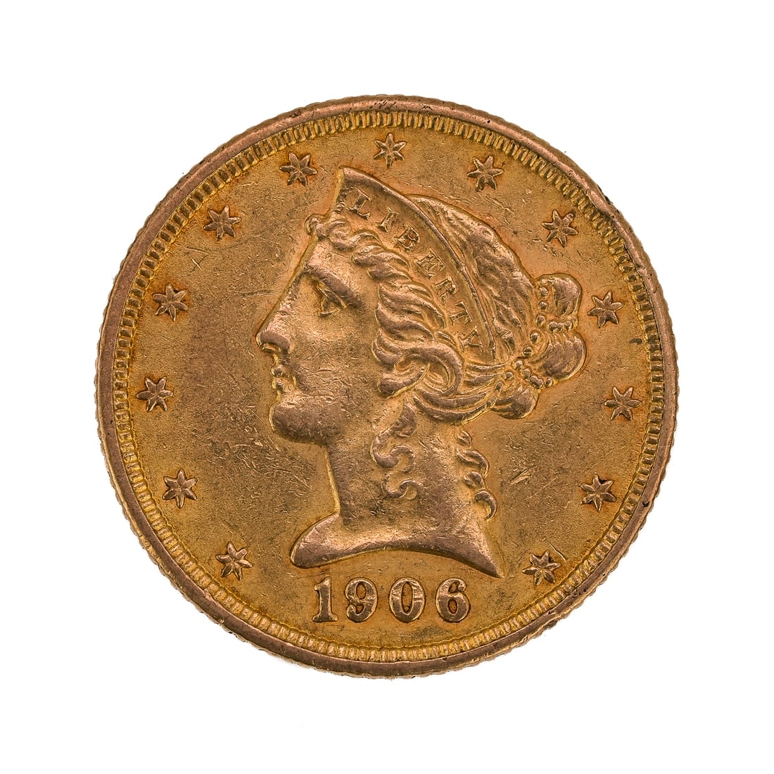 1906 US $ 5 Dollar Half Eagle Gold Coin (1 of 3)