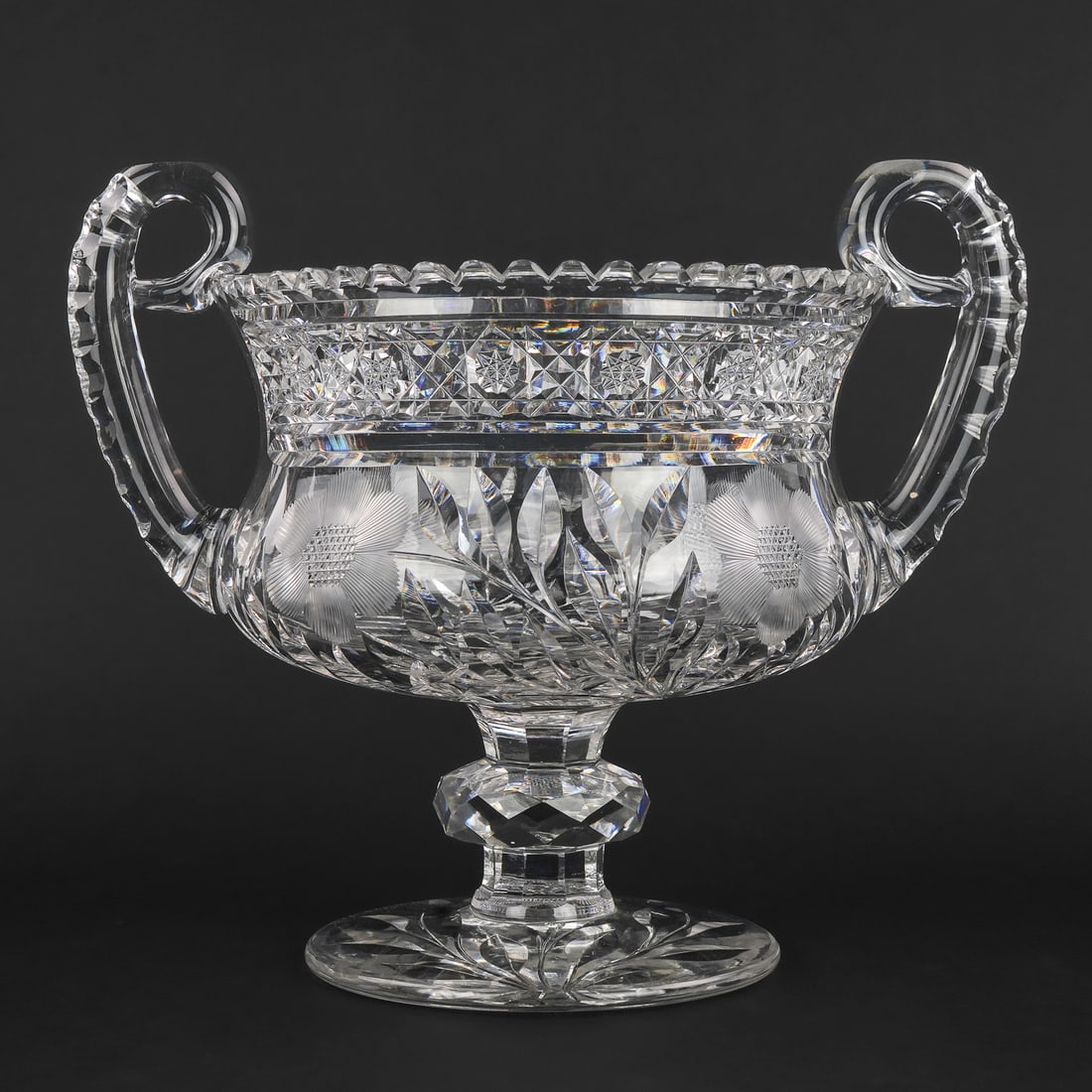 Brilliant Period Cut Glass Double Handled Compote (1 of 7)
