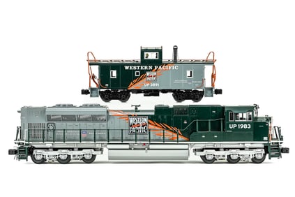 Lionel UP Western Pacific Locomotive and caboose