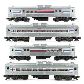 Vintage Lionel Amtrak Budd Car 4 Piece Set