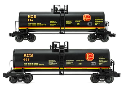 2 Kansas City Southern Unibody Tank Cars