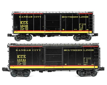 2 Kansas City Southern PS-1 Boxcars both sku: 6-27856