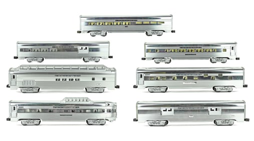 7 Lionel Santa Fe Aluminum Passenger Cars