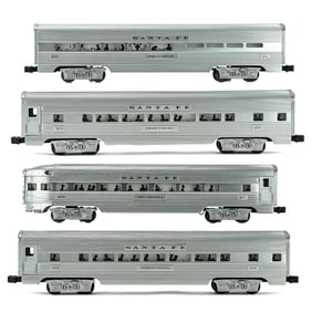 4 Lionel ATSF cars