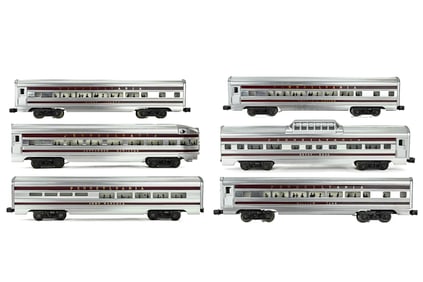 6 Lionel Pennsylvania Aluminum Passenger Cars w/boxes