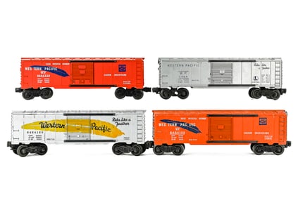 4 Western Pacific Box Cars