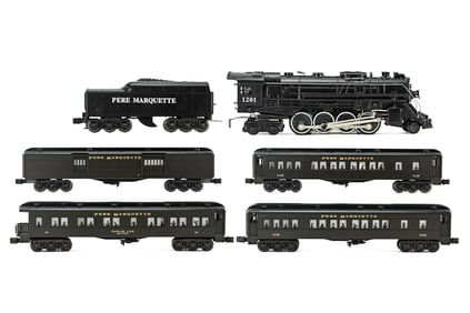 Lionel Pere Marquette Locomotive, Tender, and 4 Cars