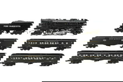 Lionel Pere Marquette Locomotive, Tender, and 4 Cars (1 of 6)