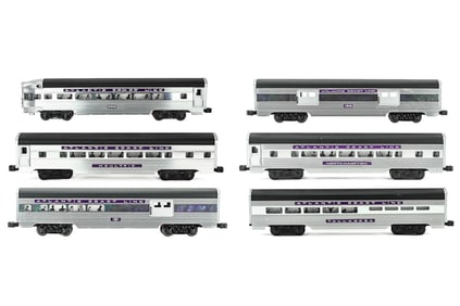 Lionel Atlantic Coast Aluminum 6 Pcs Passenger Car Set