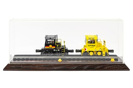 Two Lionel KCS, CP Track mobiles