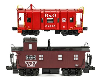 Baltimore and Ohio and Frisco Woodsided Caboose