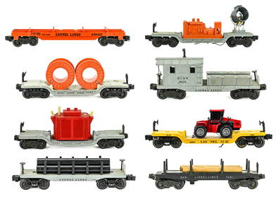 Lionel 8-Car Lot: Flatcars, Searchlight, and Caboose (1 of 5)