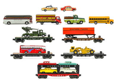 Mixed Flatcars, Trucks, and Automobiles (1 of 5)