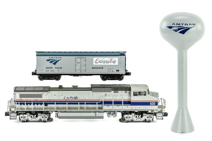 Lionel Amtrak Diesel, Cars, and Water Tower Lot