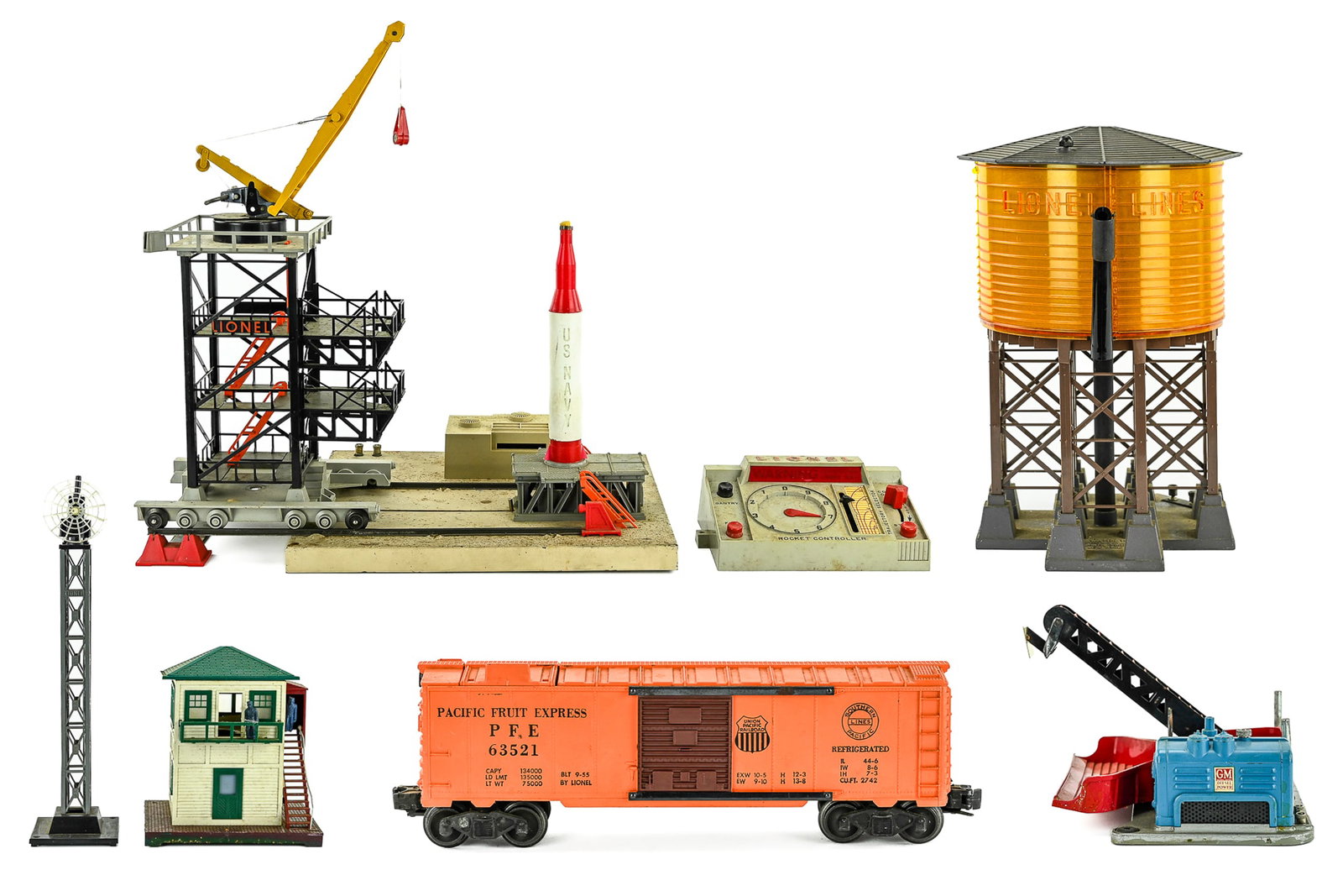 Postwar Rocket Launcher, Switch Tower and Coal Loader (1 of 8)