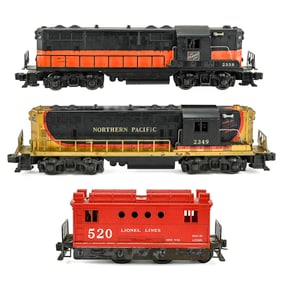 Lionel Milwaukee Road GP7, NP GP9 and Box Cab Engine