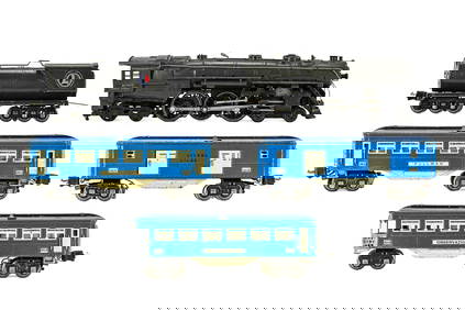 Lionel Prewar 763E Hudson with Blue Comet Cars (1 of 15)