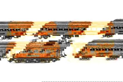 Lionel Prewar O Gauge 256 Orange Passenger Set (1 of 4)