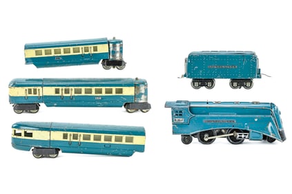 Lionel Blue Streak 265E w/ 3 Passenger Cars