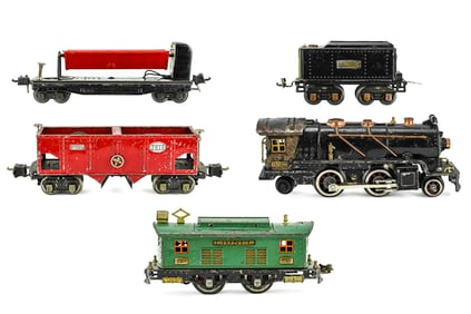 Lionel 262 Loco, 262T Tender and Prewar Freight Cars