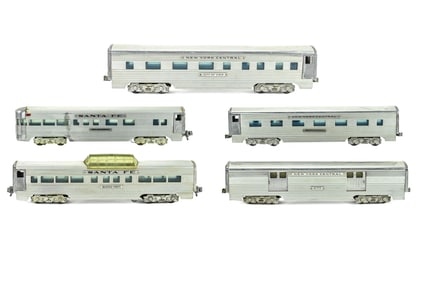 AMT NYC & Santa Fe Aluminum Passenger & Baggage Cars