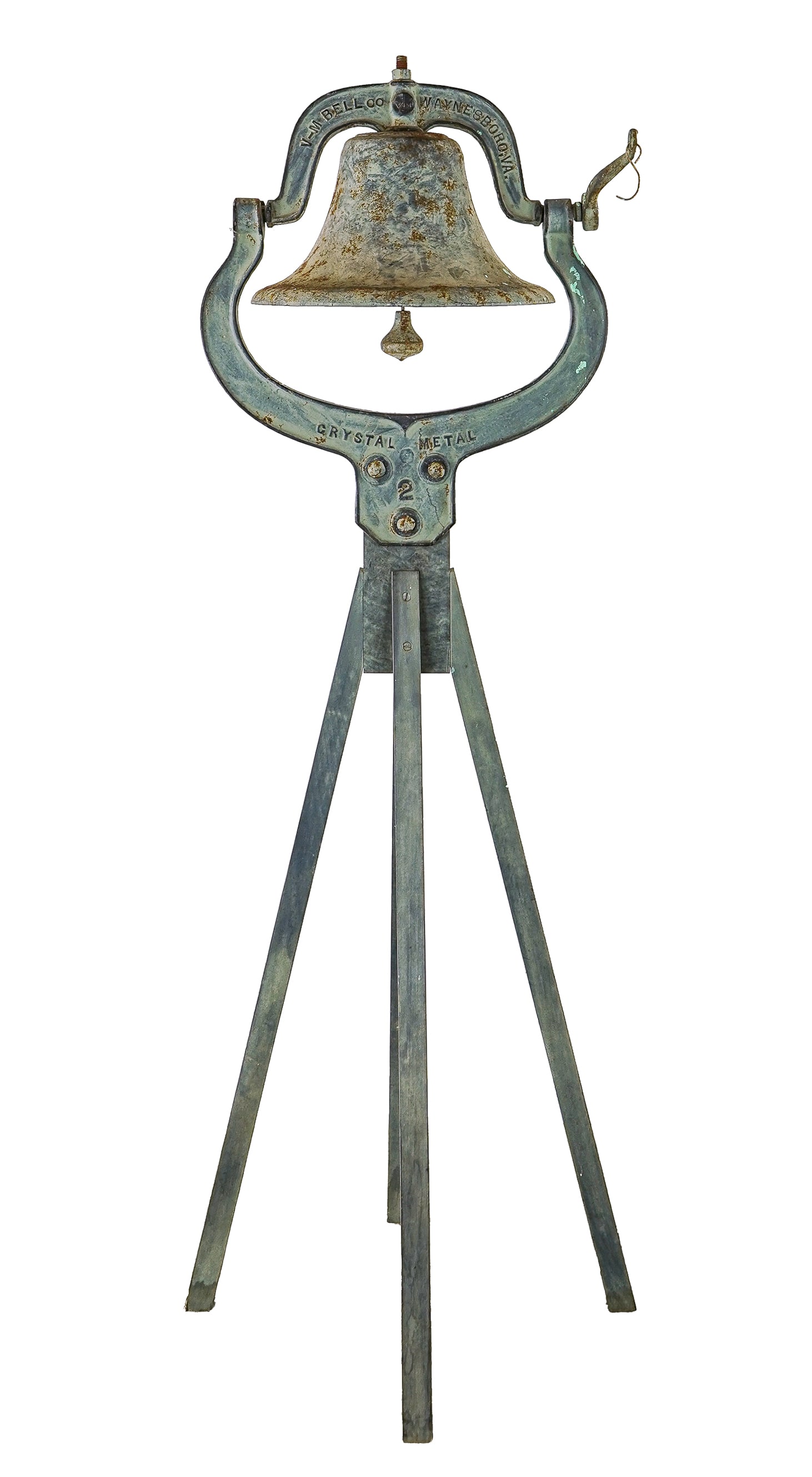 1886 V-M Bell Co No 2 Upright Cast Iron Bell (1 of 7)