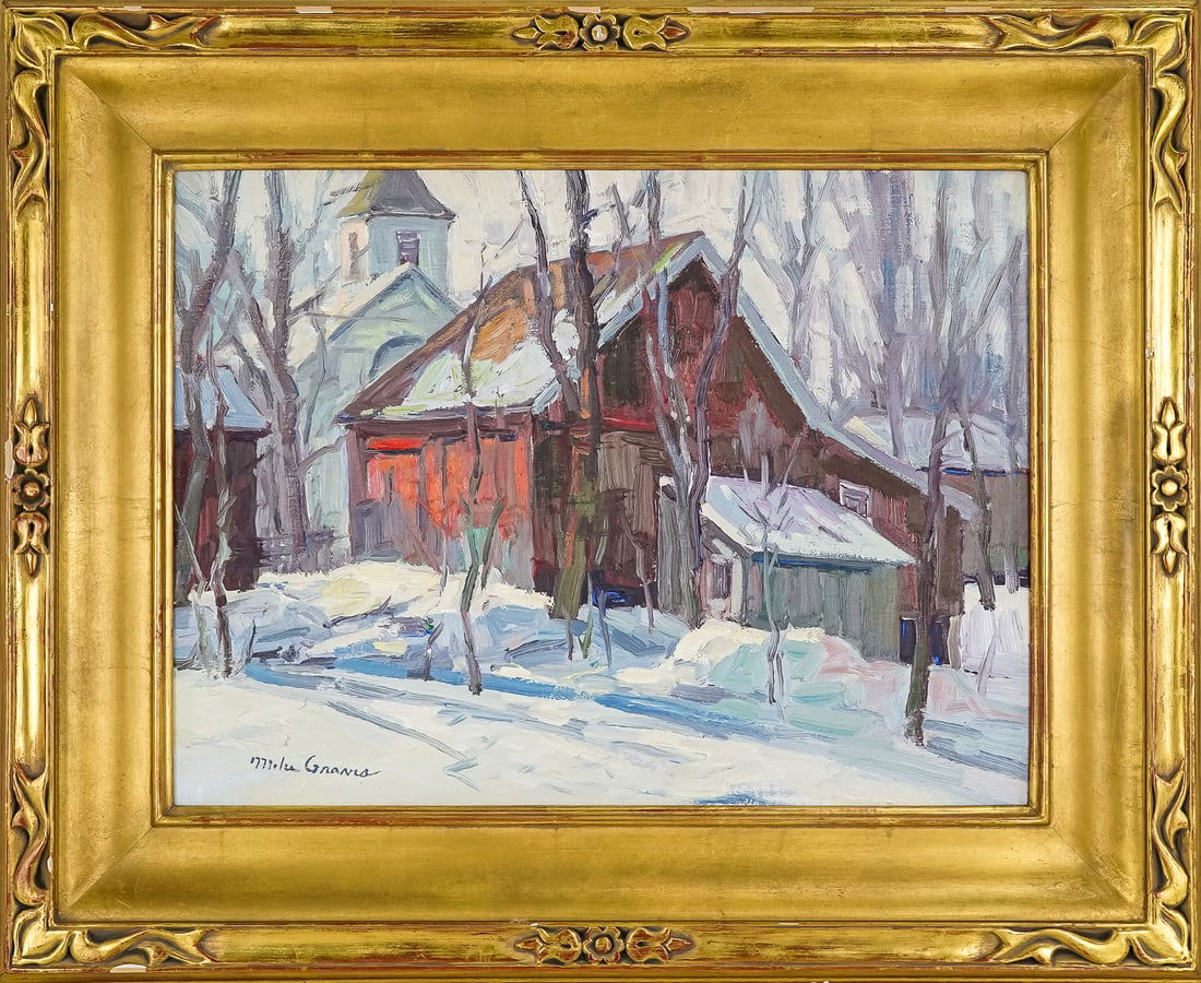 Michael Graves (AM 1952-) Waterville Vermont: Michael Graves (American 1952-) Waterville Vermont - oil on canvas- Signed lower left with Bryan Gallery Tags. 12 x 16" 18 x 22" as framed. Graves is a nationally-recognized landscape artist based in