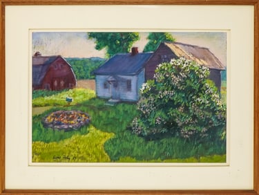 Lois Foley (VT 1936-2000) Summer Landscape with Lilac