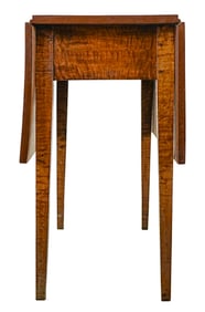 Hepplewhite Tiger Maple Drop Leaf Table