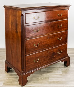 Ca. 1780 Chippendale Conn. 4 Drawer Chest