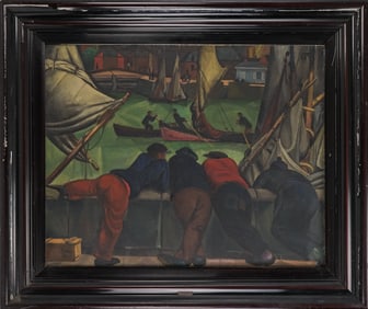 Jozsef Bato (HU 1888-1966) River Boatmen