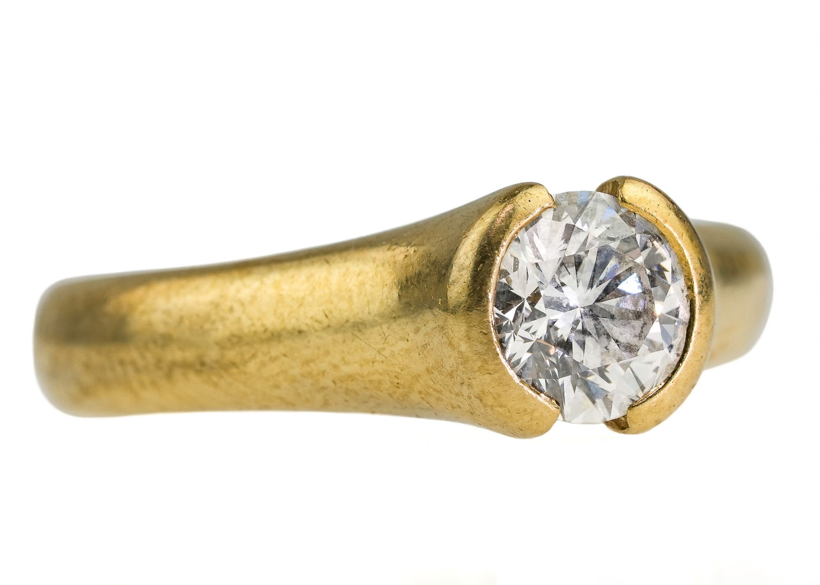 18k 1.2 CT Solitaire Diamond Grannis Gallery Engagement Ring (1 of 7)