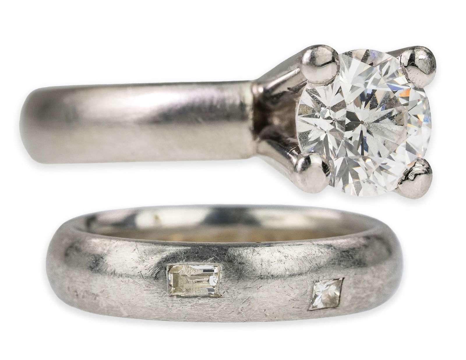 2 CT Diamond & Platinum Engagement Set (1 of 12)
