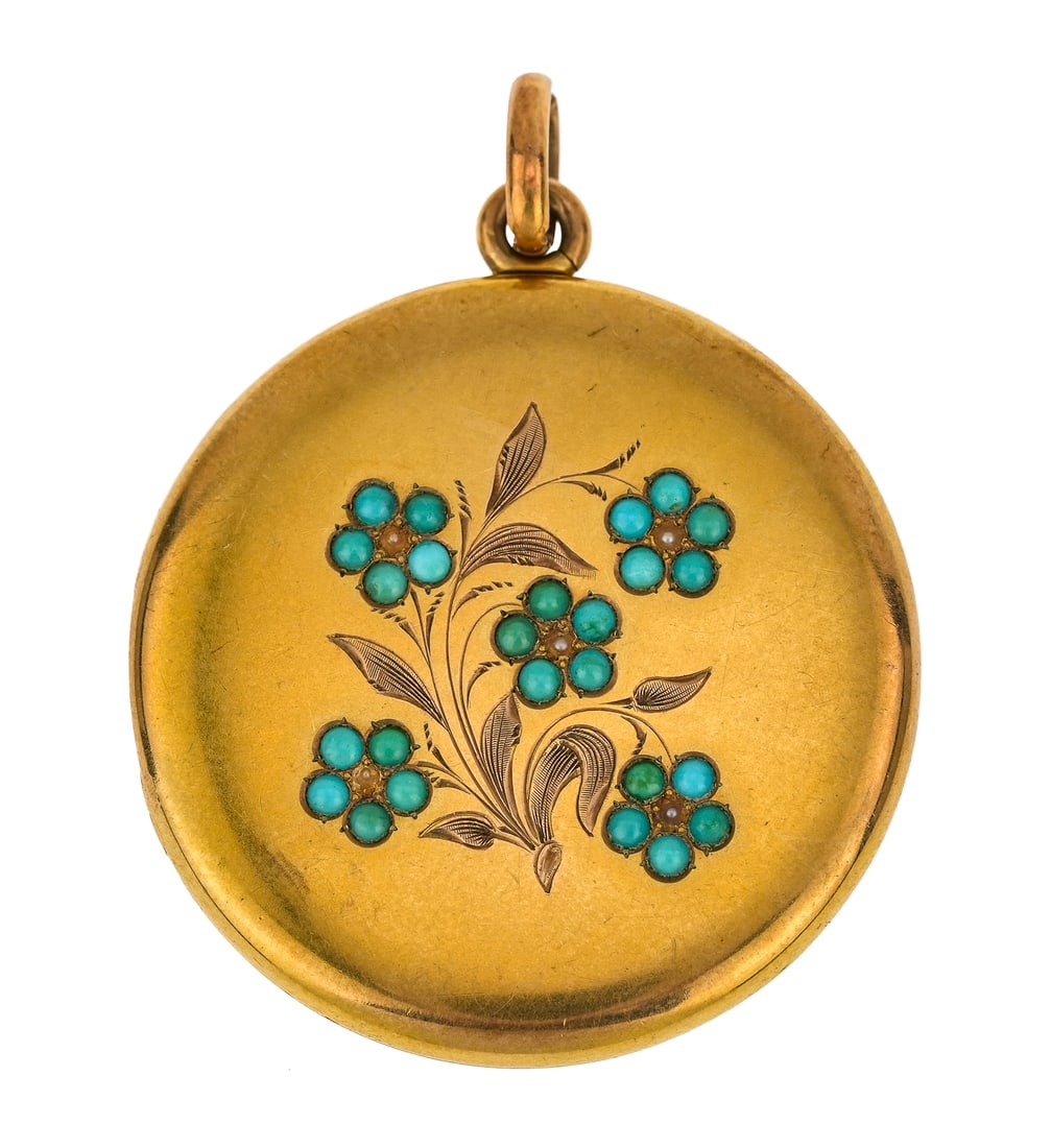 14k & Enamel Antique Locket (1 of 4)