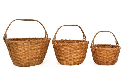 Nest of 3 Newt Washburn Swing Handled Baskets