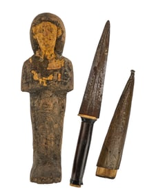 Ancient Egyptian Ushabti, Small Dagger