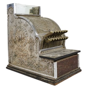 National Nickel Plated Brass Cash Register