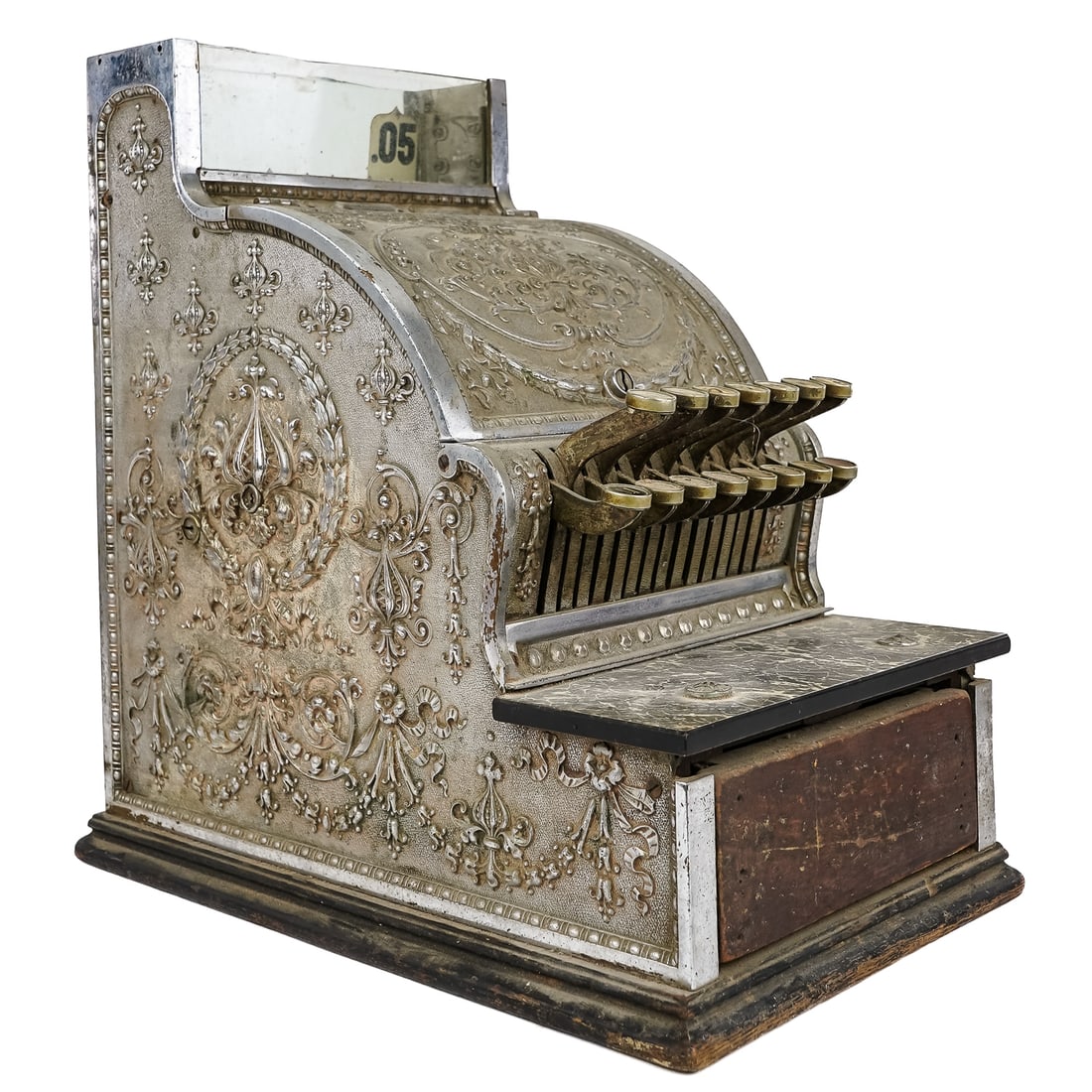 Ncr Model 2114 1906 Digital Brass Cash Register