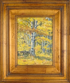 Carolyn Walton (ME 1949- ) Birches in Autumn