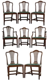 Set of 8 English Chippendale Chairs