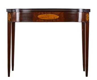 Ca. 1800 MA Hepplewhite Mahogany Card Table