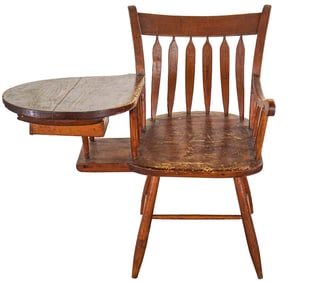 Early 19th c Writing Arm Windsor Chair