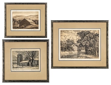 Luigi Lucioni (VT 1900-1988) Three Etchings