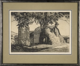 Luigi Lucioni (VT 1900-1988) Haystacks