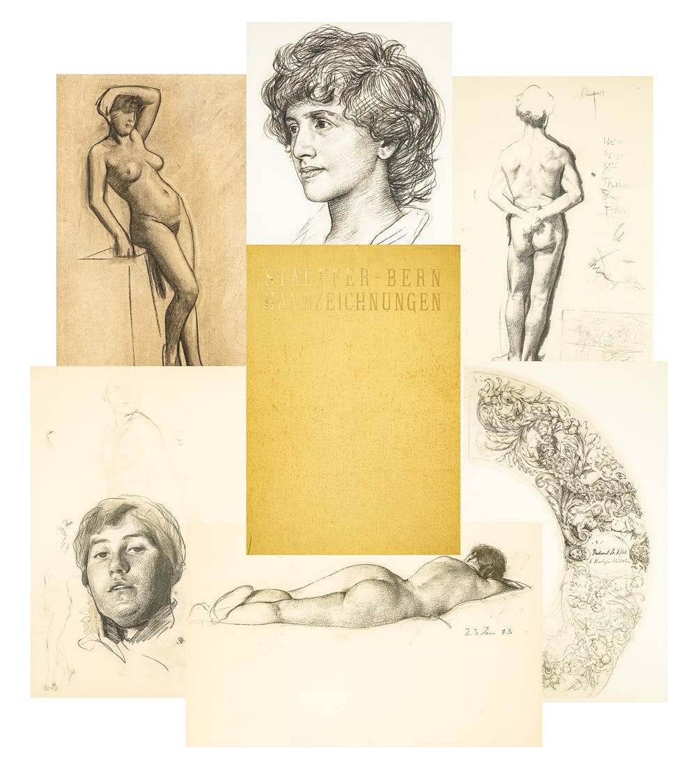 Karl Stauffer-Bern Handzeichnungen Folio " Hand Drawings" (1 of 11)