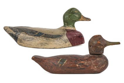 Two Primitive Duck Decoys